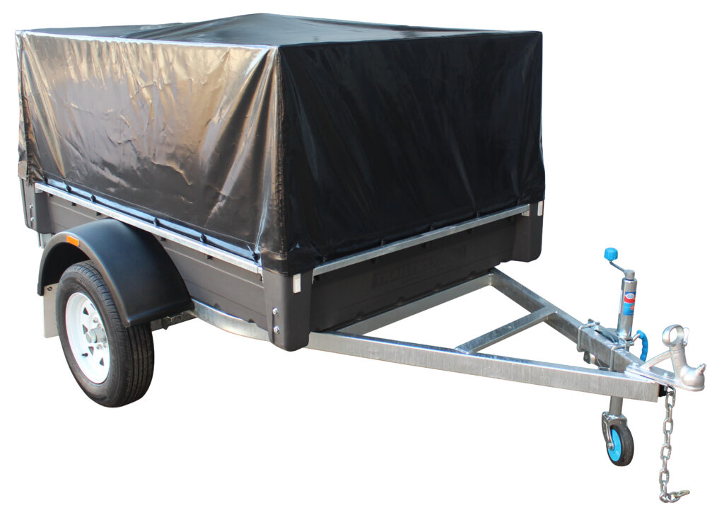 trailer with cage and cover